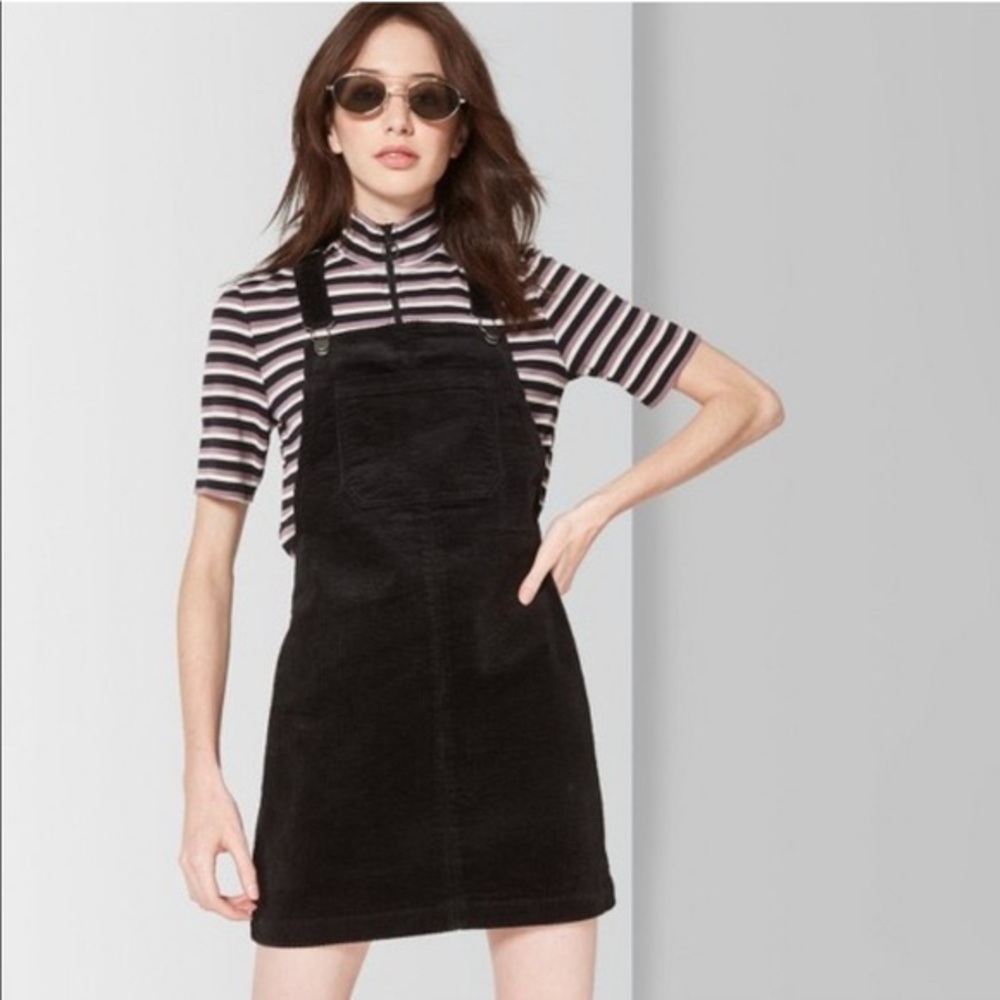 Wild Fable Black Corduroy Overall dress